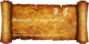 Muntyán Gusztáv névjegykártya