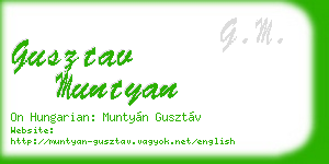 gusztav muntyan business card
